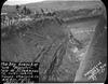 The big trench of Fort Bacolod, Isle de Mindanao, P.I. over which troops charged on bamboo poles ...