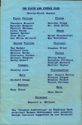 The Highland Park Centennial Commission presents the Flute and Fiddle Club : A Concert of the Cen...