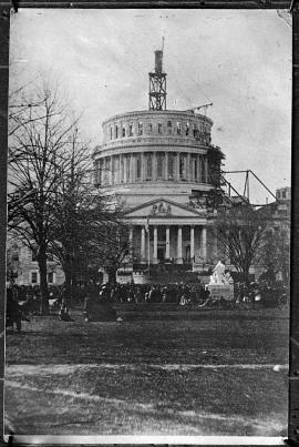Photo (or Meserve photo) of Capitol at Washington the day of Lincoln's Inauguration (made by Swee...