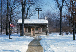 Path to Cabin through Snow