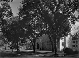 New public library (from northeast), 4:30 PM; 1931/08/04 (2)