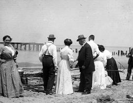 Beach event -- Collecting wood
