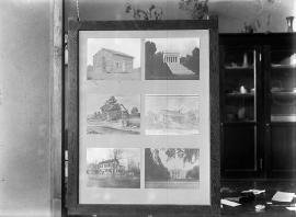 Neg no. 157 : Lincolniana ; Homes of Lincoln in swinging frame