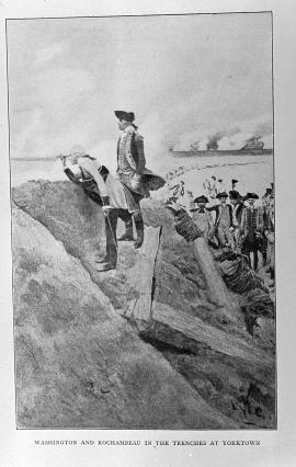 Washington and Rochambeau in the Trenches at Yorktown