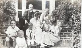 Wolcott family on porch