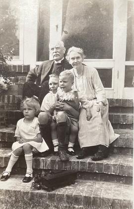 Wolcott family on porch